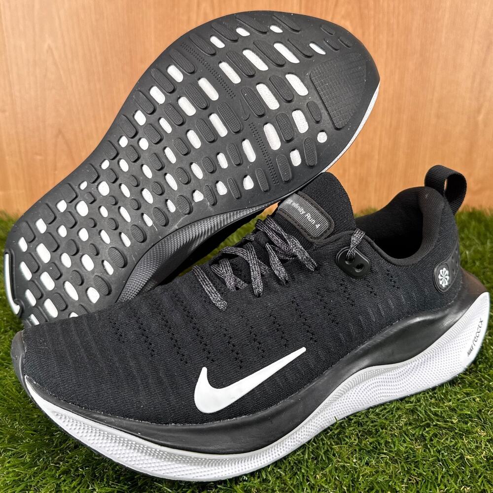 Nike ReactX Infinity Run 4 Black White Running Shoes DR2665-001 Men's Size 9.5